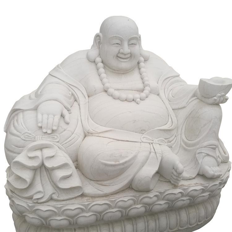 汉白玉弥勒佛 花岗岩笑和尚坐佛寺院供奉 弥勒佛花岗岩雕塑