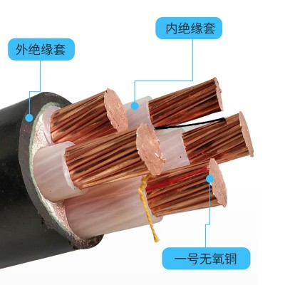 国标ZR-YJV阻燃铜芯电线2/3/5芯16-95平方电力电缆厂家图1