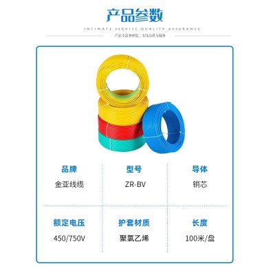 厂家批发家装电线BV BVR铜芯聚氯乙烯护套线 量大从优家装电线图2