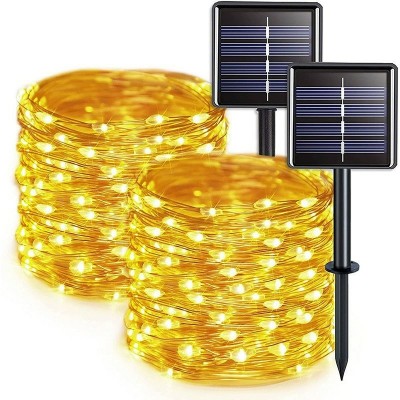 led太阳能铜线灯串 户外防水庭院装饰灯圣诞节日彩灯遥控太阳能灯图5