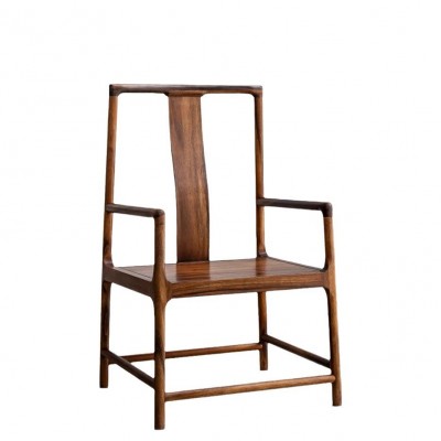 南美胡桃木简宋主椅新中式实木茶椅简约椅子书椅桌椅家用实木椅子图1
