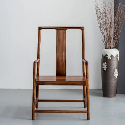 南美胡桃木简宋主椅新中式实木茶椅简约椅子书椅桌椅家用实木椅子图4