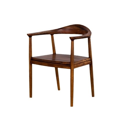 南美胡桃木总统椅新中式实木家具椅子家用餐椅茶椅围椅书椅实木椅图1