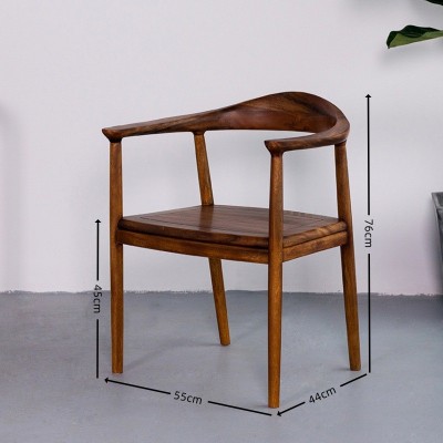 南美胡桃木总统椅新中式实木家具椅子家用餐椅茶椅围椅书椅实木椅图2