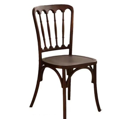 美式复古实木餐椅拿破仑城堡椅子家用中古藤编餐桌椅咖啡奶茶店椅