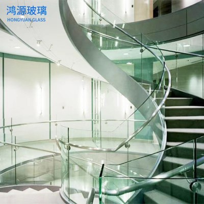 热弯玻璃定制 楼梯门窗弧形弯钢玻璃 透明建筑工程弧形玻璃定制图4