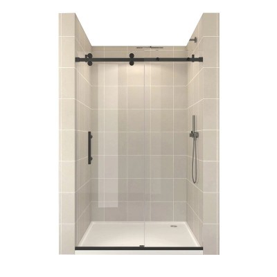 佛山厂家一字型无框移门淋浴房浴室干湿分离隔断玻璃卫生间推拉门图5