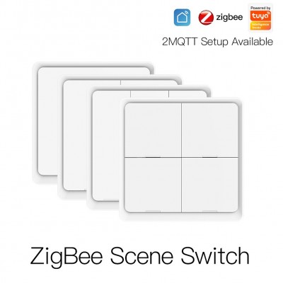 zigbee涂鸦智能家居场景开关无线4键随意贴app定时情景智能开关图1