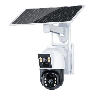 太阳能监控摄像头无电无网监控器野外果园用无需联网360度远程图4