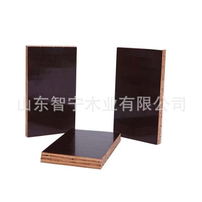 东营镜面竹胶板黑色覆膜建筑模板加厚胶合板工地用混凝土模板