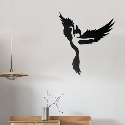 跨境热卖天使鸟墙面装饰简约抽象线条客厅卧室壁挂装饰，现代家居