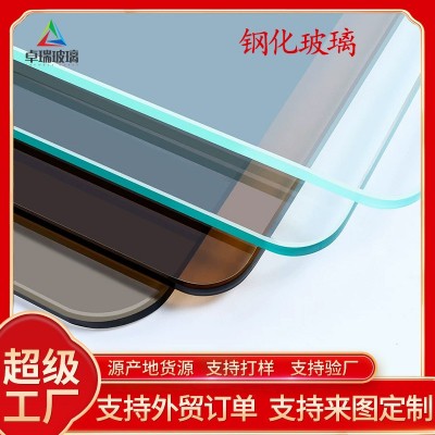定 制3--12毫米钢化玻璃面板钢化玻璃磨边玻璃桌面玻璃