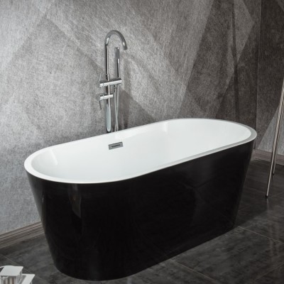 独立式黑色彩色红色黄色蓝色亚克力对接酒店工程家用成人日式浴缸