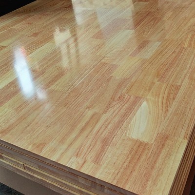 佛山工厂泰国橡胶木实木UV免漆板桌面楼梯板材可贴面定制尺寸
