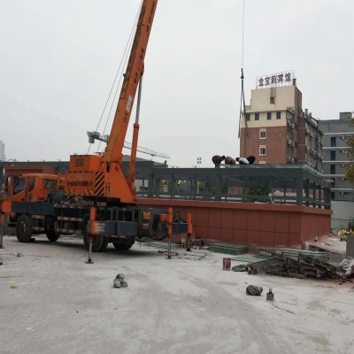 钢结构玻璃雨棚门头轻钢遮阳棚安装钢化夹胶玻璃雨棚图3